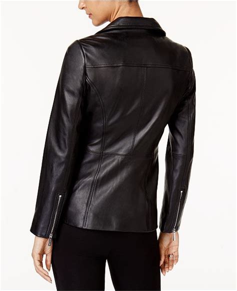 Michael Kors leather jacket macy's